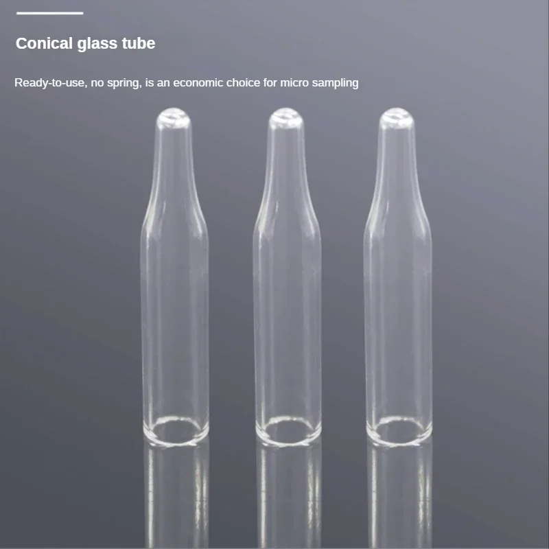 100pcs Biosharp Laboratory Vials Micro Insert Conical Bottles Flat Cannula Conical Bottles for Injection Vial