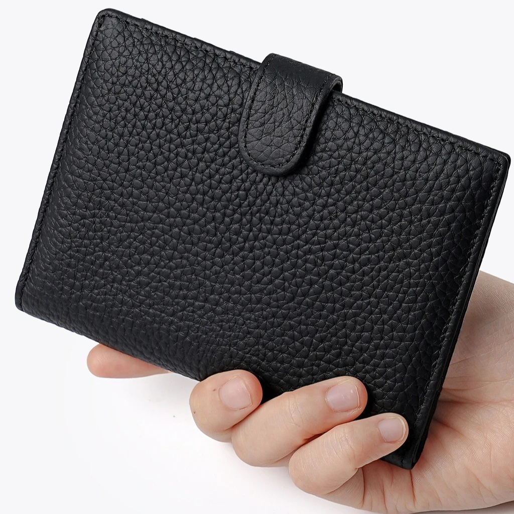 RFID Slim Passport Holder for Man Women Compact Leather Travel Wallet with SIM Card Slot Zipper Coins Pocket Passport Cover Case