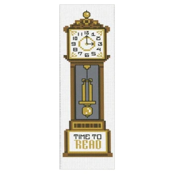 11CT Stamped Double-Sided Bookshelf Cross Stitch Bookmark Kit 18x6cm Needlework Embroidery Craft Kit for Kids Adults Beginners 4