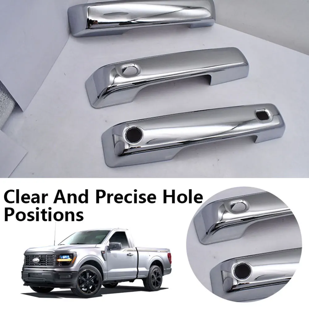 Chrome Door Handle Cover W/ Or W/O Smart Key - DH245 - Trim Illusion - Foto 10