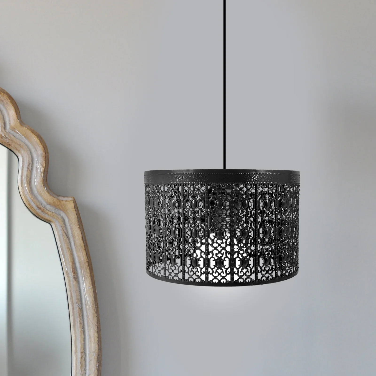 

Replacement Lamp Shade Desk Lamp Covering Metal Hollow Lampshade Home Hotel Lampshade