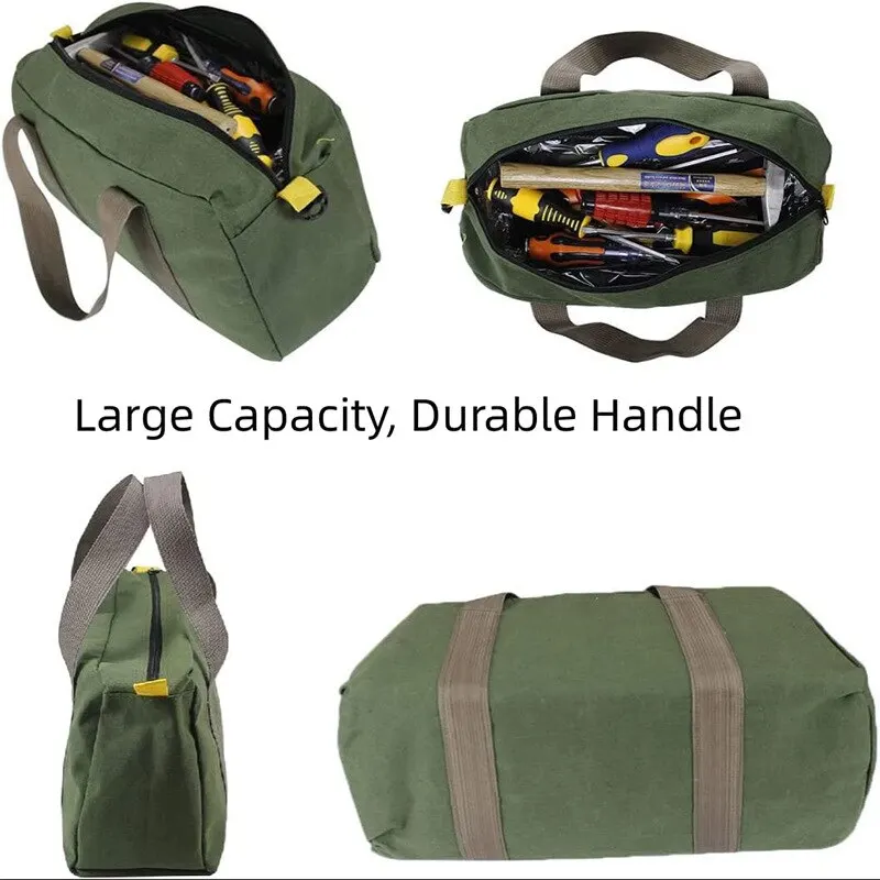 Maintenance Tool Bag Large Capacity Portable Strong Durable Water Proof Multifunctional Storage Portable Canvas Tool Bag 1PC 4