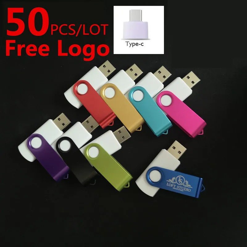 Tailored Logo 50pcs/lot Free Faster Shipping Pendrive 128mb 4gb 1gb