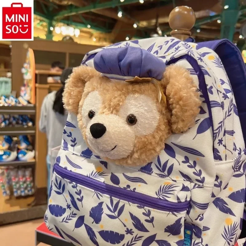 MINISO Disney High Quality Plush Cartoon Big Feixiong Doll Backpack Student Cute Large Capacity Canvas Fashion Backpack