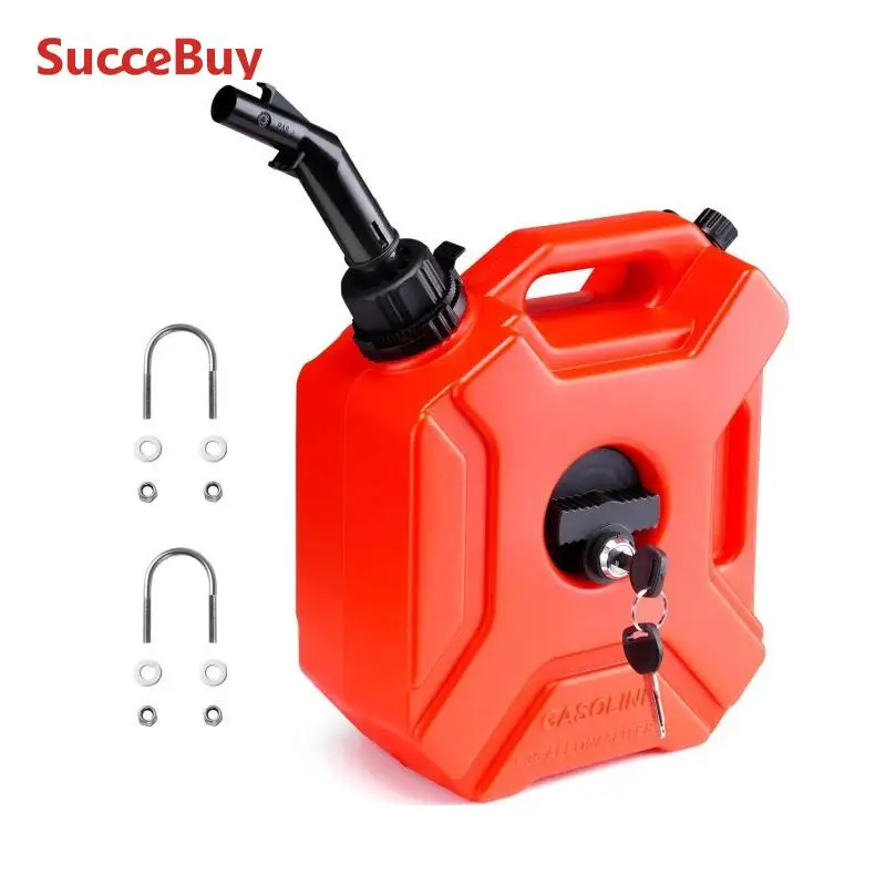 VEVOR 5/10L Red Fuel Tank Petrol Cans Gas Barrels Can Spare Water Container with Spout Adjustable Flow Rate for Motorcycle SUV petrol can motorcycle fuel container