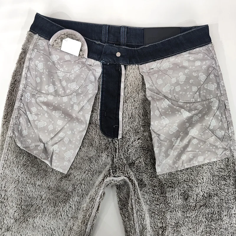 Mens Winter Thicken Fleece Jeans Mens Fashion Casual Straight Cotton Elastic Denim Pants Street Outdoor Warm Cowboy Trousers 40 5