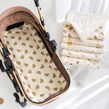 Cartoon Bear Cuscino per seggiolino per passeggino Cuscino per seggiolino auto per neonato morbido in cotone Materasso per passeggino per neonati Tappetino per carrozzina per bambini Accessori
