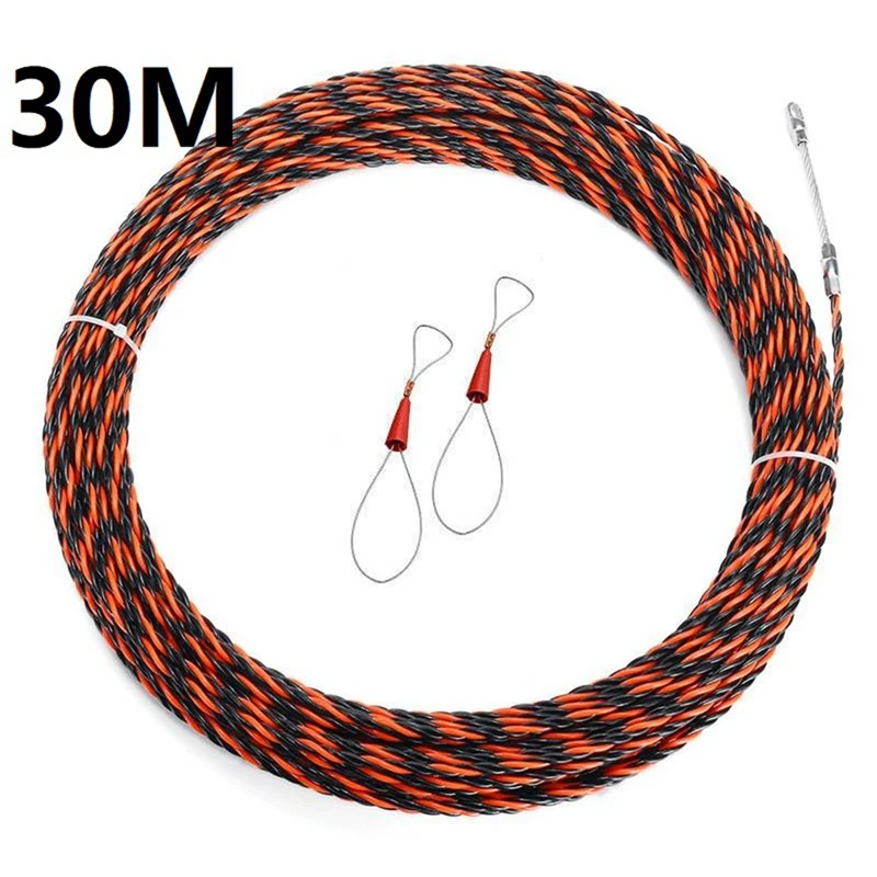 

Electrical Threader Lead Tool 30M Cable Wire Guide 3-Strand Wall Threader Cable Stringer With 2 Fasteners. Easy To Use