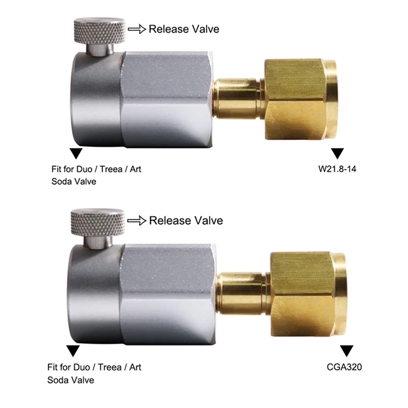 

Цилиндр для газировки, быстрый адаптер, надувной клапан для DUO/ART/TERRA/GAIA/CRYSTAL 3,0