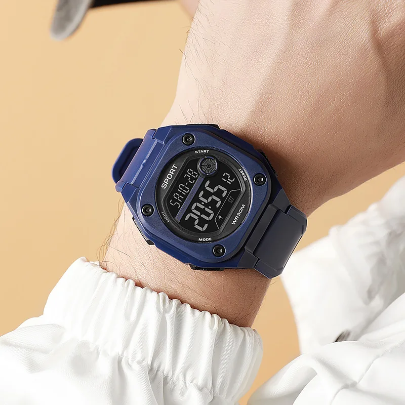 MAYZHISU Men's LED Digital Watch Man Sport Watches Male Electronic Wrist Watch Multifunction Military Sports Watches Clock