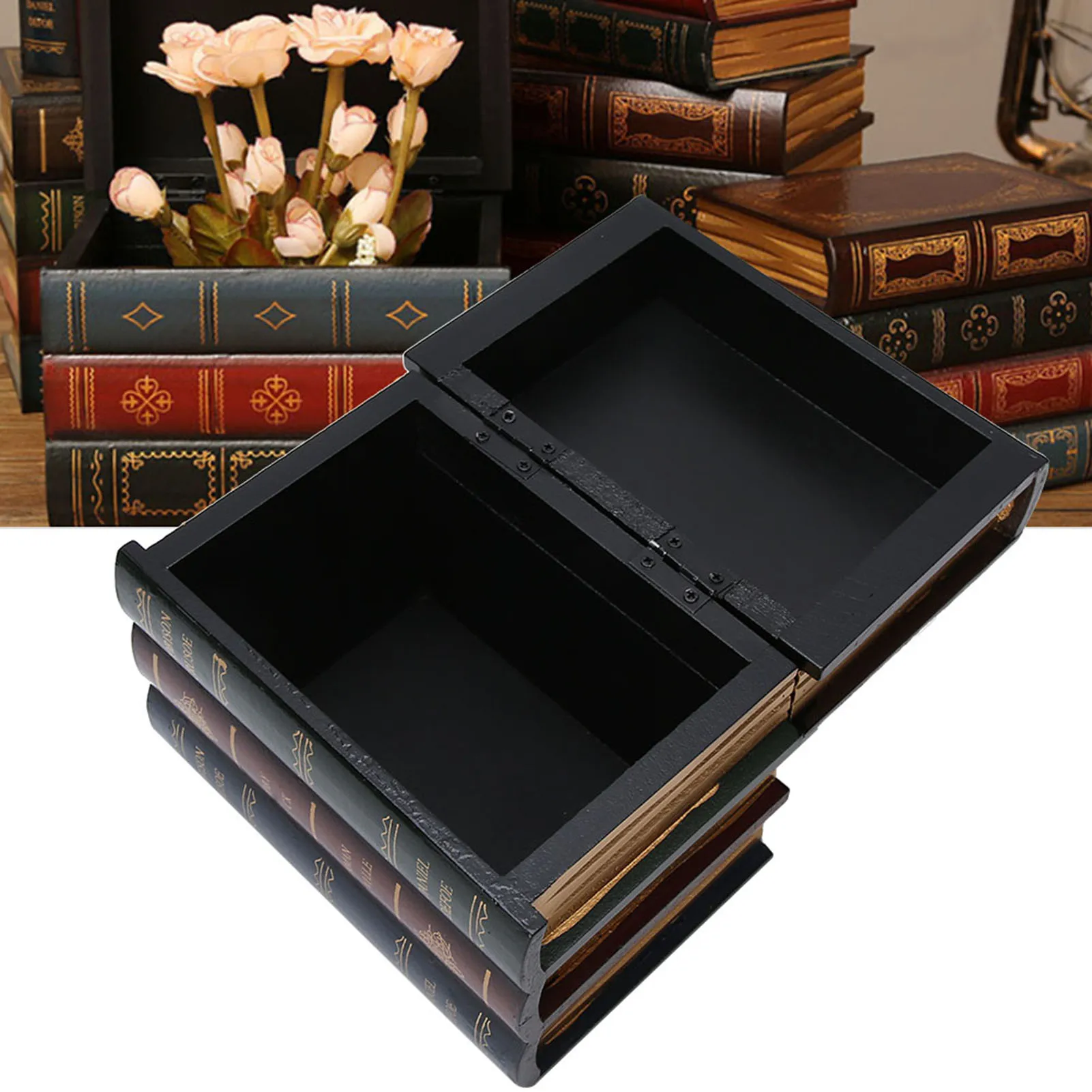 Antique Book-Style Decorative Storage Box