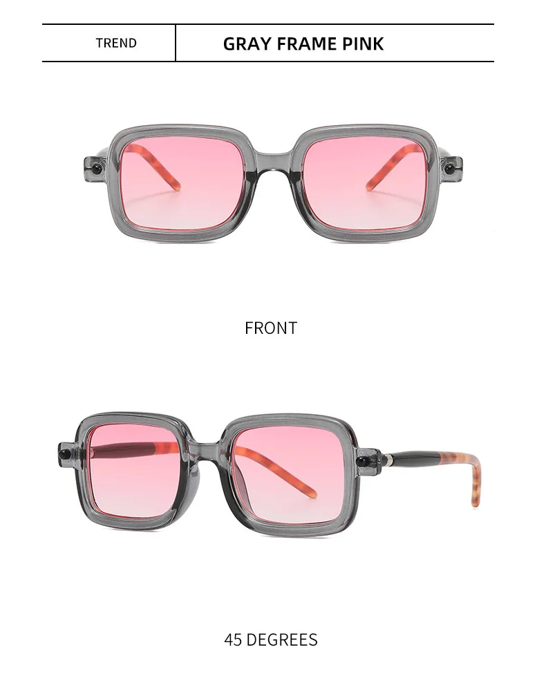Lunettes de soleil carrées rétro pour hommes style punk_voghion.com