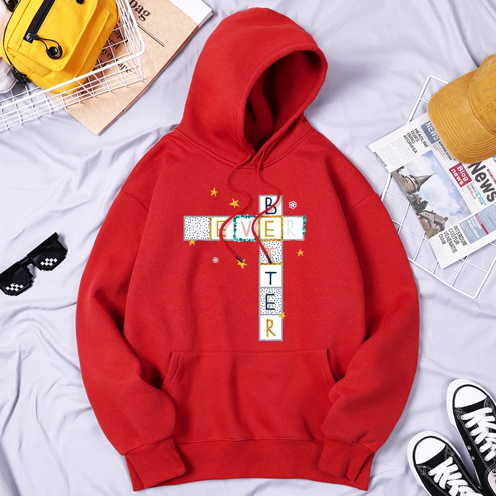 

Never Better Than Now Print Man Hooded Fleece All-Match Tracksuit Vintage Fashion Hoodie Comfortable Harajuku Man Streetwear