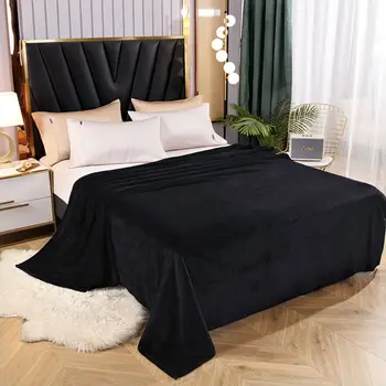 Solid Color Thick Fleece Blanket 1