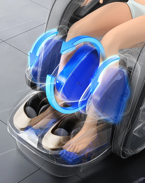 Alternative view of Modern Luxury Full Body Leather Electric Massage Chair with 3D Zero Gravity Foldable Airbags & Spa Cushion for Foot Application