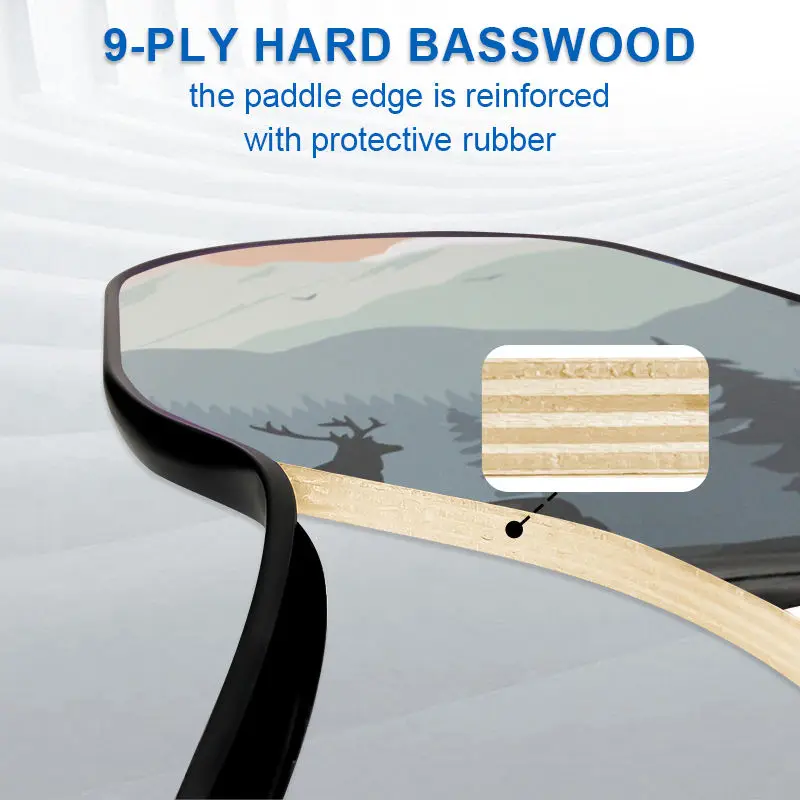 Customize Wood Pickleball Paddles for Beginner Player Sport Pickleball Racket Set of 2 Paddles 4 balls Carry Bag