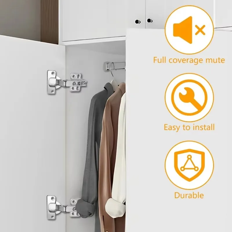 Stainless Steel Door Hinges Furniture Cabinet Hinges with Screws