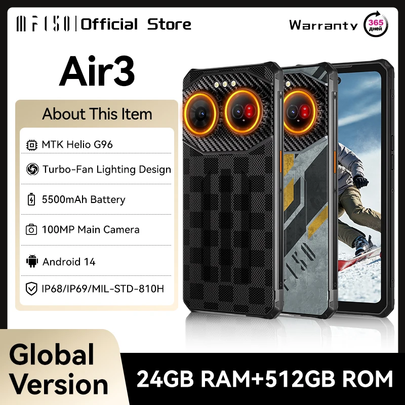 MF150 AIR 3 Android ナイトビジョン　タフネス　512GB IIIF150 Air3タフネススマホ Android 14スマートフォン MTG G96 24GB