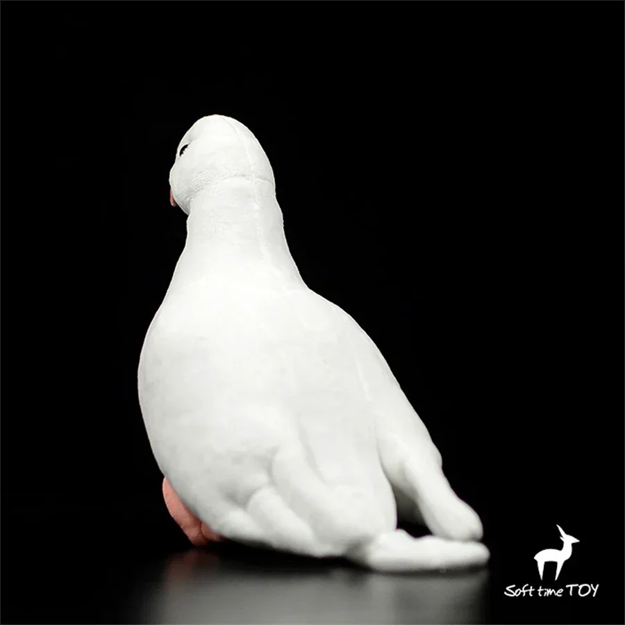 Peace Dove Toy High Fidelity Pigeon Plushie White Pigeon Peluche Lifelike Stuffed Animals Simulation Doll Kawai Toy Gifts Kids 4