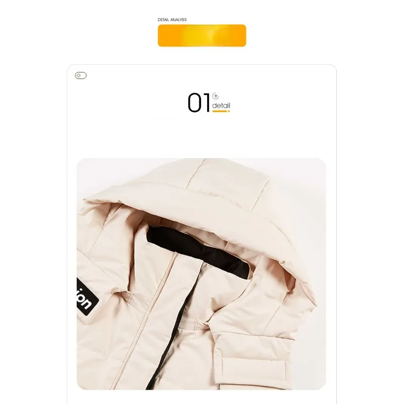 2023 New Women Down Jacket Winter Coat Female Warm Thick Parkas Loose Large Size Outwear Mid Length Version Hooded Overcoat