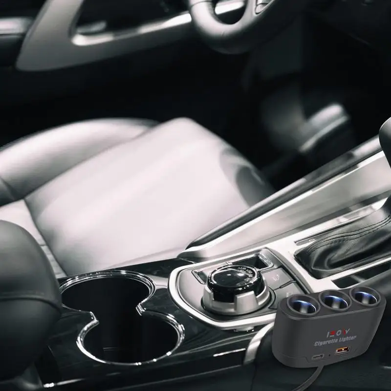 Car Charger Cigarettes Lighter Adapter 3 Cigarettes Lighter Sockets 120V Max Output 3 Cigarettes Lighter Sockets Multi Port
