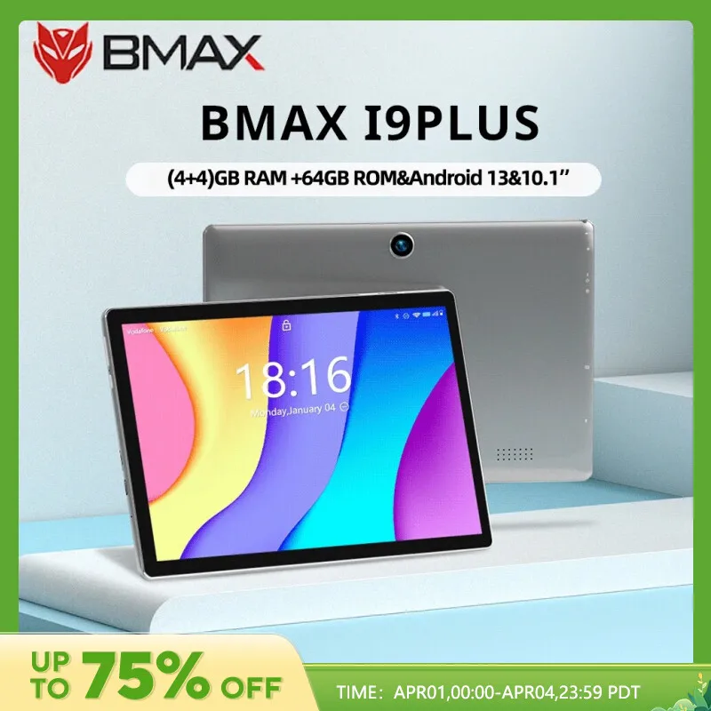 BMAX Kids Tablet I9 Plus Android 13 GPU G522EE 8GB RAM 64GB ROM 10.1 Inch Allwinner RK3562 Quad Core Port Tablets PC WIFI 6