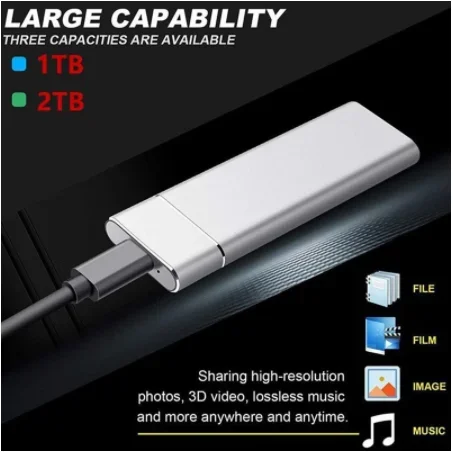 ޴ SSD  ϵ ̺, Ʈ PC, USB 3.1, C Ÿ ̽, ָ Ʈ ϵ ũ  ġ, 4TB  ̺