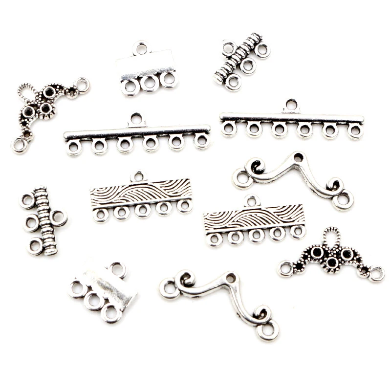 30pcs Antike Silber Überzogene Vintage Bar Rechteck Retro Anschluss Charme Anhänger DIY Halskette Schmuck Erkenntnisse Zubehör