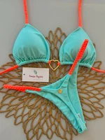 Micro Bikini 2025 Swimwear Women Swimsuit Sexy luxury Brazilian Bikini Set Halter Green Biquini Push Up Pearl Beachwear Female