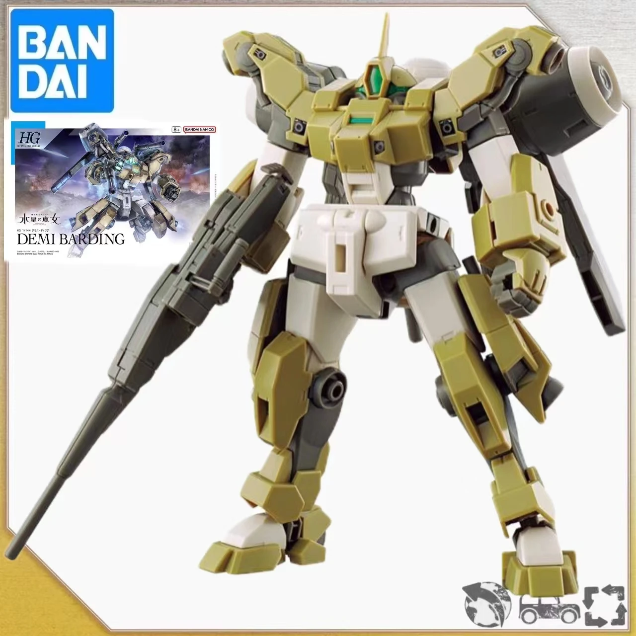 

In Stock BANDAI HG 1/144 Anime Mobile Suit Gundam: The Witch From Mercury DEMI BARDING Assembly Model Action Toy Figures Gifts