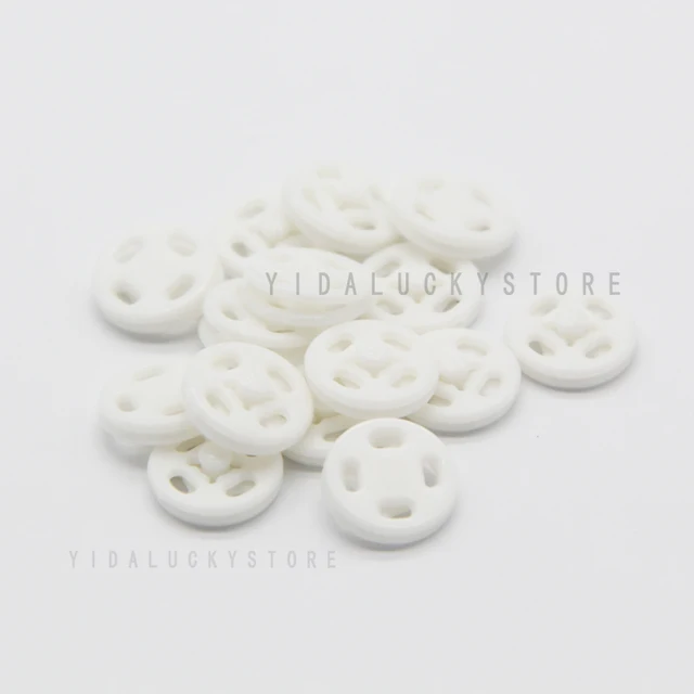 7/10/13/15/18/21mm Invisible Small Plastic Snap Buttons Fasteners Press Button Stud For Clothes Mini Accessories Wholesale White