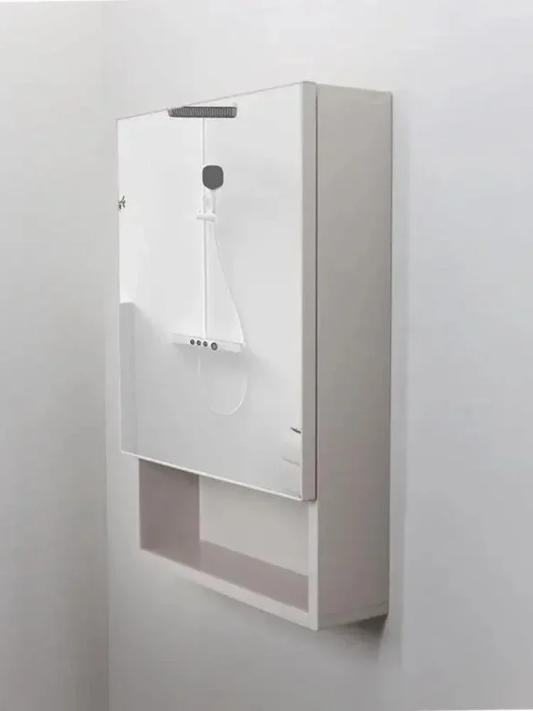 Smart Bathroom Mirror Cabinet Aluminum Alloy Lavatory Locker Wall Hanging Mirror Cabinet Bathroom Furniture Armario Ba&ntilde;o FYBC