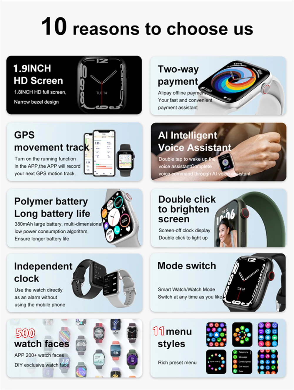 2022 1.9" Sport Smart Watch Men Bluetooth Call Custom Dial NFC Women Fitness Smartwatch Pk DT7 W37 W27 Pro Smart Watch Series 7