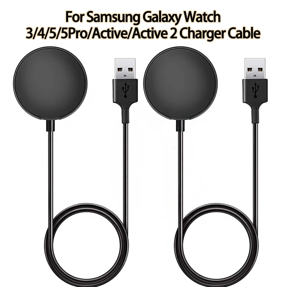 

2Pcs For Samsung Galaxy Watch 4 Charger Cable For Samsung Watch 5 / 5Pro / Active 2/ Active Watch USB Charging Adapter Cable