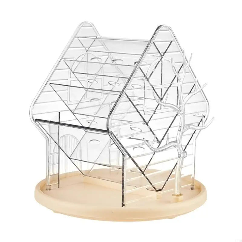 J6BB 60 Degree Rotating Makeup Organizers Stylish Rotating Cosmetic Organizers Storage Rack for Home or Professional Use 5