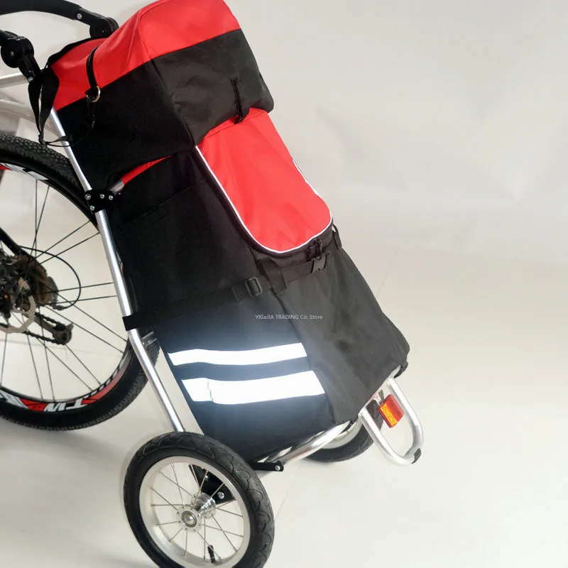 Folding Bike Cargo Trailer With Big Bag And Bike Contacter Bicycle Trailer 12 inch Air Wheel Shopping Trolley Luggage Cart shopping cart