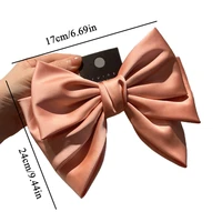 Female Satin Bow Hairpin Ponytail Clip Two-layer Bowknot Ribbon Spring Clip Temperament Accessories Korean Fashion Elegant - Image 4