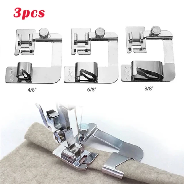  Sewing Rolled Hemmer Foot,4PCS Universal Sewing Rolled