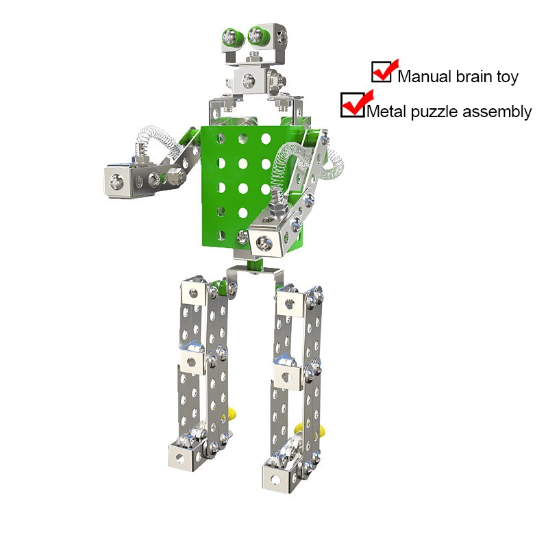 Novelty DIY Children Educational science toy building blocks Metal Material Blocks Brick Assembling Robot