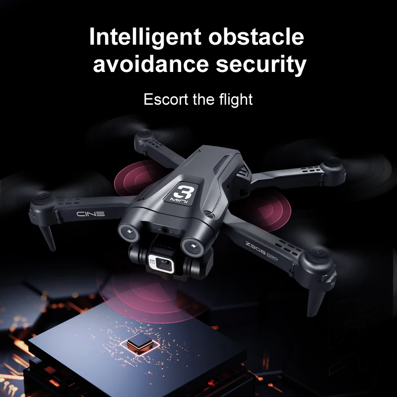 EBOYU Z908PRO RC Drone w/ 3 sides Avoid Obstacle WiFi FPV 4K Dual HD Cameras Altitude Hold Foldable RC Quadcopter Drone Gift Toy 4