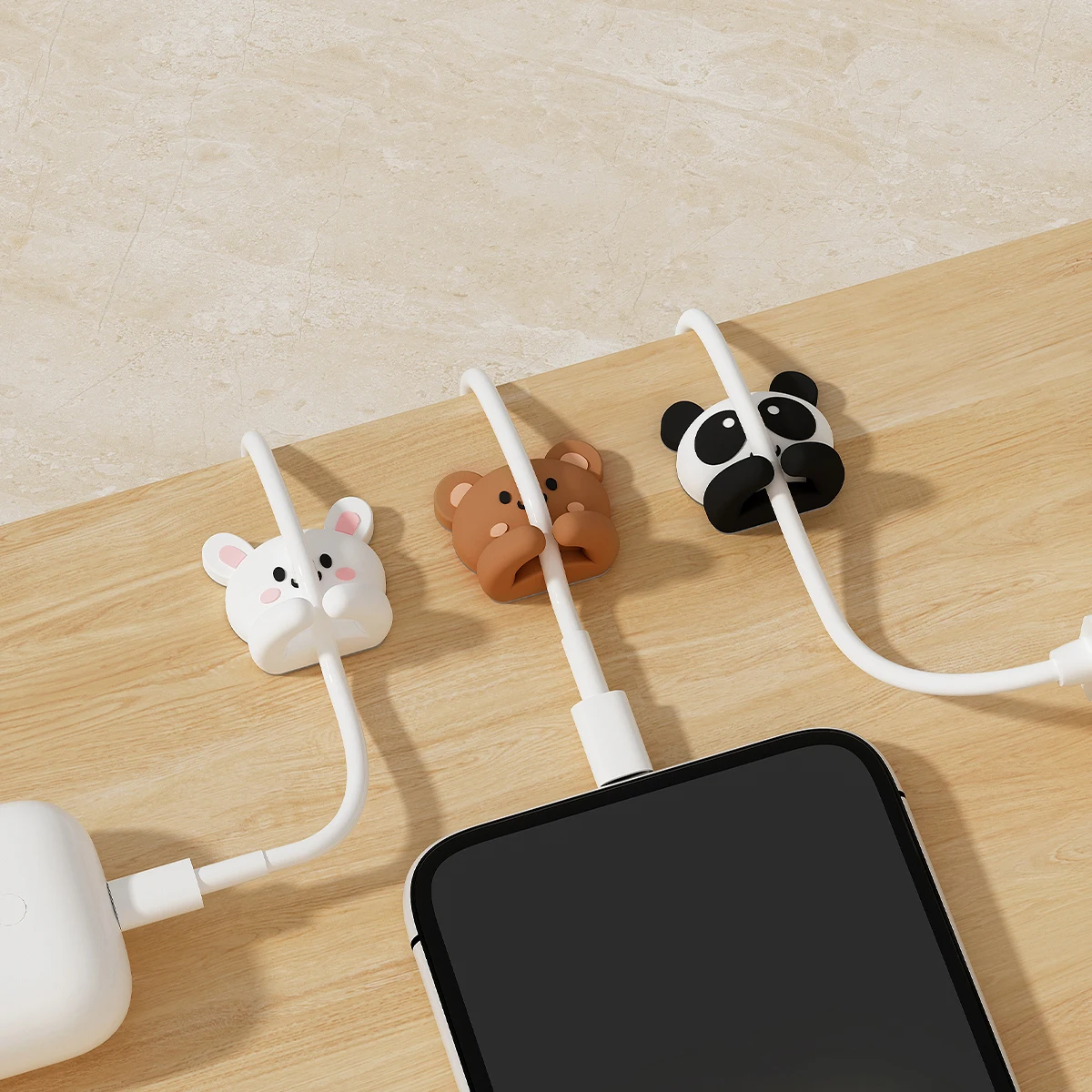 Cable Organizer Desk Organizer Storage Organizer Bag Organizer Cable Clips Desk Cable Management Self-adhesive Fixer Clip Home Office Car Multifunctional Organizer Holder