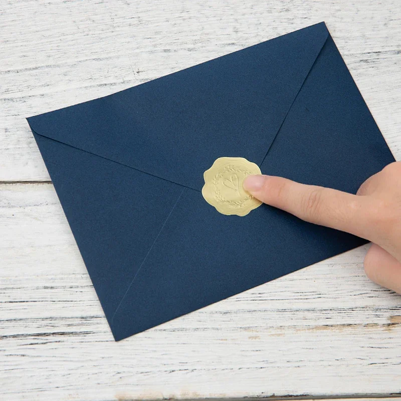 Dark Blue Envelope 120g Paper 184x133mm Wedding Invitations Business Supplie Postcard Giftbox Packaging Storage Stationery 50pcs