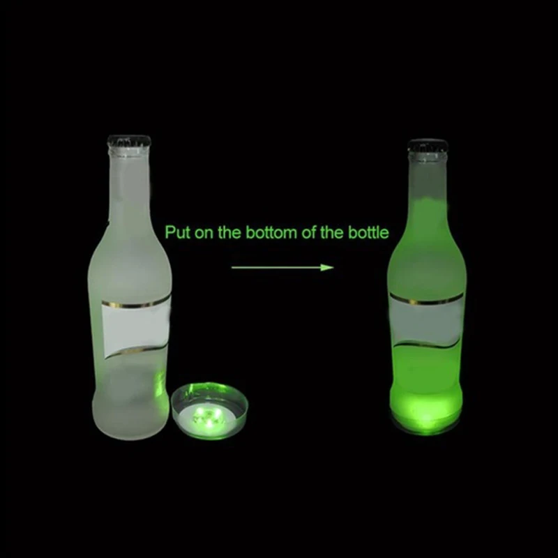 1/5Pcs LED Luminous Coaster Stickers Party Drink Glass Cup Pads Lamp Wine Bottles Round Coasters Mat Wedding Bars Decor Lights images - 6