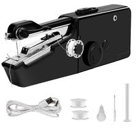 USB Electric Handheld Sewing Machine Kit, Cordless Mini Quick Repairing Sewing Machine For Denim Curtain Leather 2