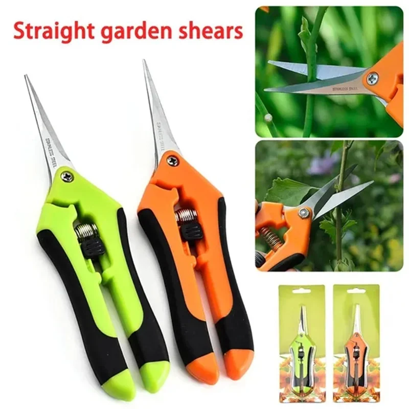 

1/2 PCS Gardening Hand Pruner Shears Household Stainless Steel Pruning Snip Potted Trim Weed Branches Scissors Gardening Tools