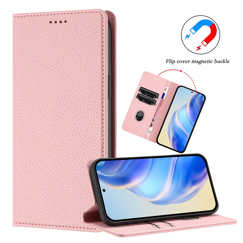 Magnetic Flip Wallet Phone Case with Card Slots