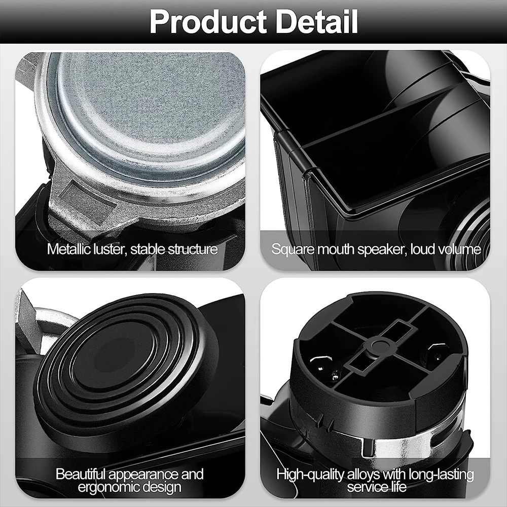 Car Air Horn Snail Air Horn With Compressor Relay Harness 12V 150db Super Loud Dual Tone For Truck Motorcycle Car