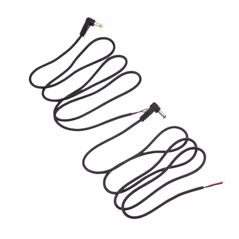 5.5X2.1mm/2.5mm Right Angle DC Power Cable - Male Plug Extension Line Power Connector For Electronic Devices DIY Repair Accessor