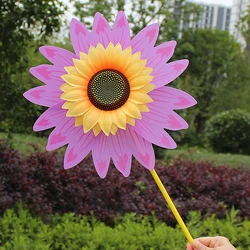 Vibrant Sunflower Windmill for Outdoor Decor and Celebrations (Purple)