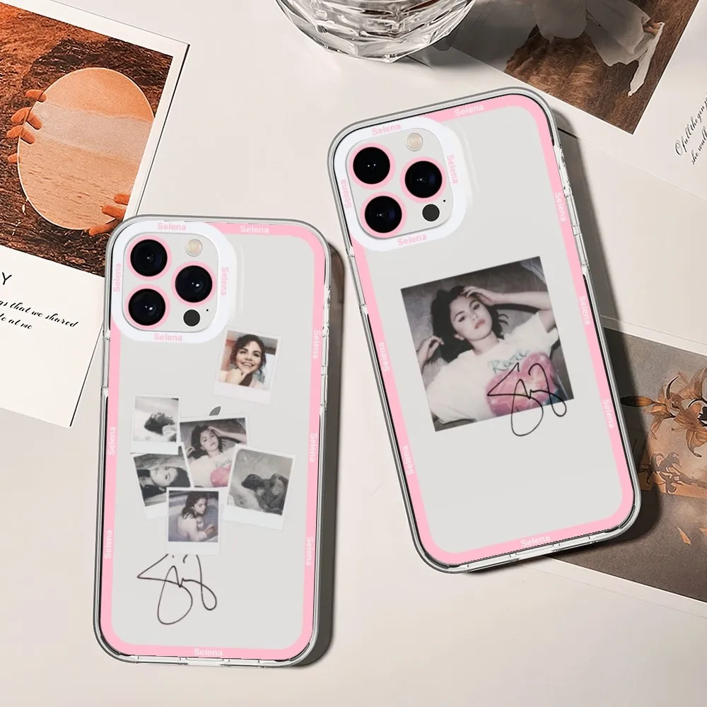 Selena Gomez Sänger Handyhülle für iPhone 11 12 Mini 13 14 15 Pro Max Transparente Hülle